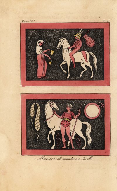 Ancient Greek Method of Riding a Horse Bareback by Unknown artist