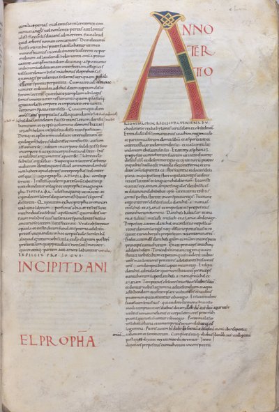 Anno Tertio: Incipit Daniel Prophet (Incipit of the Book of the Prophet Daniel, 11th Century) by Unknown artist