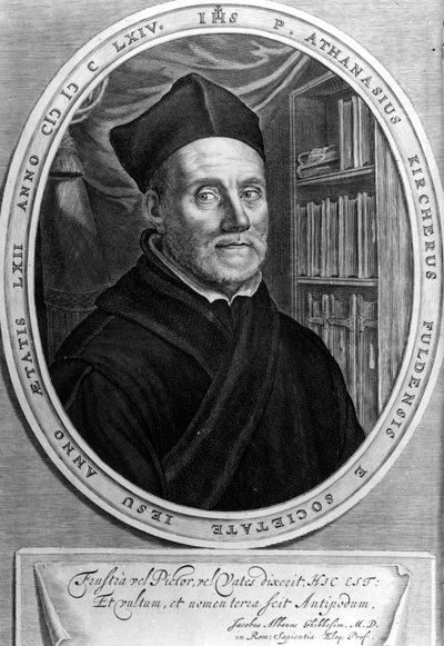 Athanasius Kircher, Jesuit, orientalist and German scholar - Engraving 18th century by Unknown artist