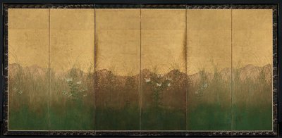 Autumn Evening with Full Moon on Musashino Plain by Unknown artist