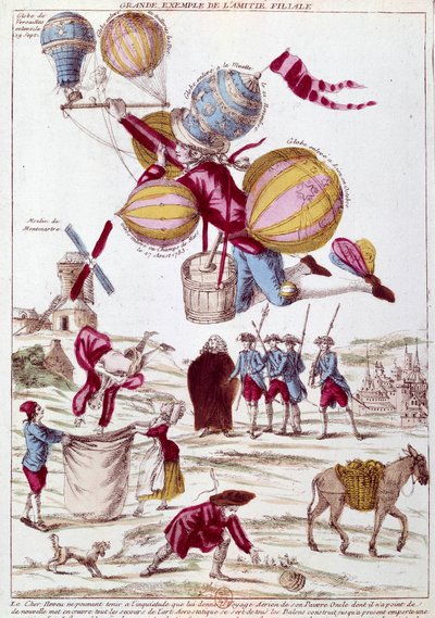 Balloon Flight: A Nephew Worried About His Uncle on a Balloon Journey by Unknown artist