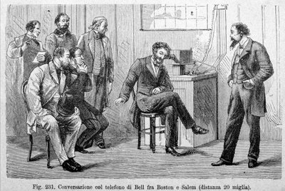 Bell Telephone Conversation Between Boston and Salem (20 Miles Distance) by Unknown artist