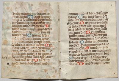 Bifolio from a Book of Hours: Text by Unknown artist