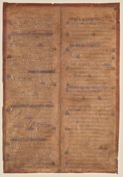Bifolium Excised from a Carolingian Gradual (recto) by Unknown artist