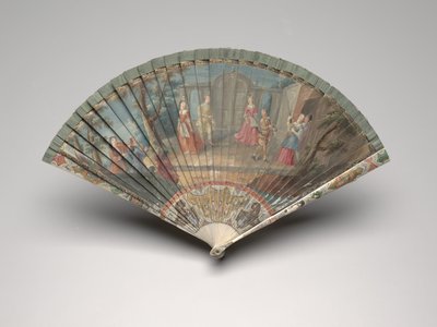 Brisé Fan with a Scene of the Comédie-Italienne by Unknown artist