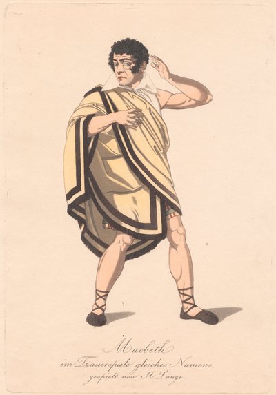 Characters from a German Production of Macbeth (one of six etchings) by Unknown artist