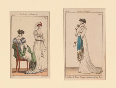 Costume Parisien Fashion Plates from Journal des Dames et Des Modes and Costume Parisien by Unknown artist