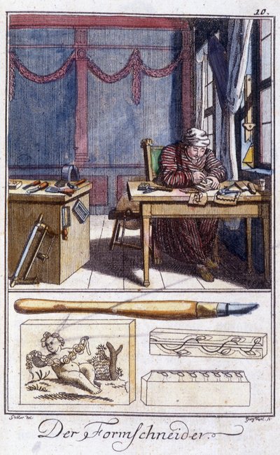 Craft Craft: The Woodworking Engraver in His Workshop by Unknown artist
