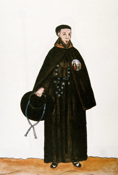Daily life and customs of Peru: representation of a monk of the Franciscan order by Unknown artist