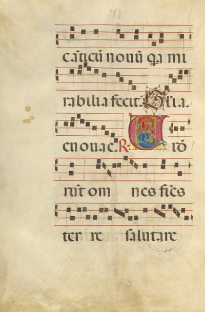 Decorated Initial V by Unknown artist