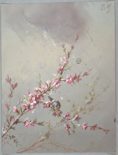 Design for Wallpaper and Textiles: Flowers and Birds by Unknown artist