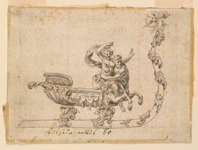 Design for a Salt Cellar in the Shape of a Sleigh by Unknown artist