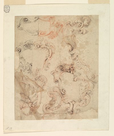 Designs for Scrollwork Escutcheons by Unknown artist