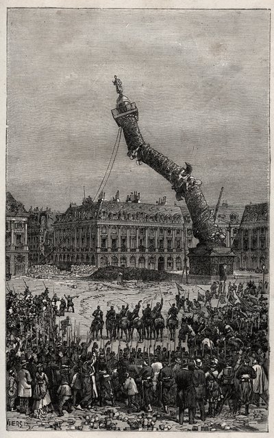 Destruction of the Vendome Column during the Commune by Unknown artist