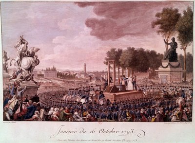 Execution of Marie Antoinette: Queen Marie Antoinette on the Scaffold on October 16 by Unknown artist