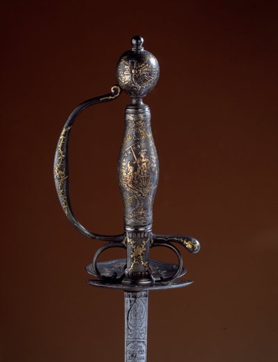 Gold and Armory Guard of the 18th century in partially gold silver. Paris, Decorative Arts by Unknown artist
