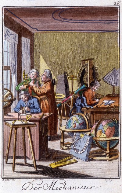 The Mechanic with Precision Instruments in His Workshop. From 