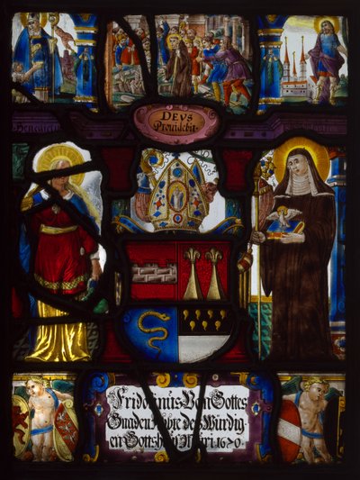 Heraldic Panel with the Arms of Fridoinus Summerer, Abbot of Muri, Switzerland by Unknown artist