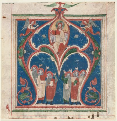 Historiated Initial (A) Excised from an Antiphonary: Christ in Majesty with Prophets by Unknown artist