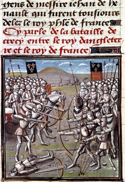 Hundred Years War: The Battle of Crecy on 26/08/1346 Between the French and the English by Unknown artist