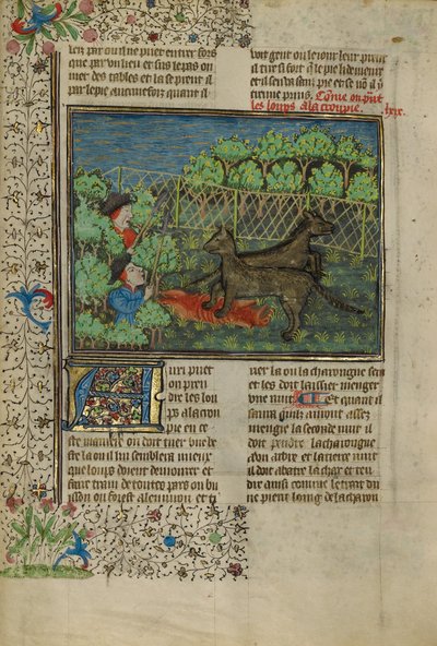 Hunters Attracting Wolves with Carrion by Unknown artist