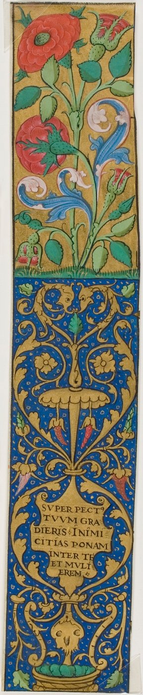 Illuminated Border with Flora and Grotesques from a Manuscript by Unknown artist