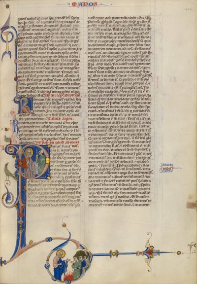 Initial P: Paul Handing a Scroll to a Man by Unknown artist