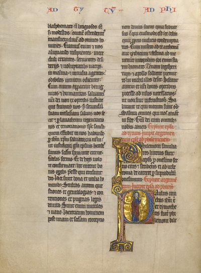 Initial P: Saint Paul with a Book by Unknown artist