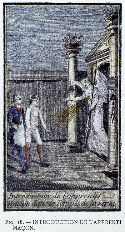 Introduction of the Apprentice Mason - from an Engraving from the 