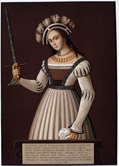Joan of Arc, with a sword - in Jeanne d
