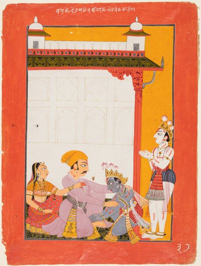 Krishna and Balarama Touching the Feet of Vasudeva and Devaki by Unknown artist