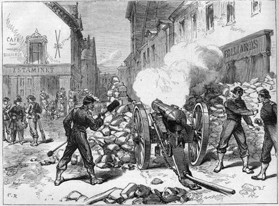 The Paris Commune in 1871. Battery Set Up in Issy by the Federes by Unknown artist