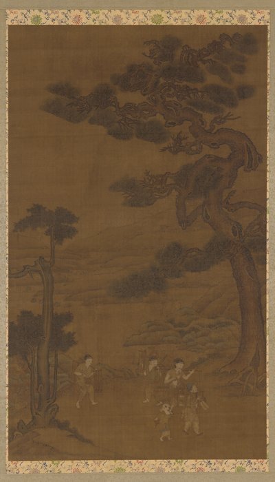 Landscape: Handicraftsmen under a Great Pine Tree by Unknown artist