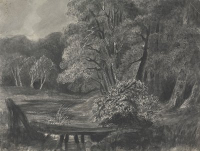 Landscape with Pond by Unknown artist