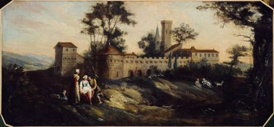 Landscape with fortified castle. Between 1701 and 1800 by Unknown artist