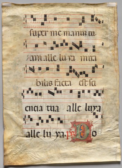 Leaf from a Gradual: Historiated Initial R: Initial D by Unknown artist