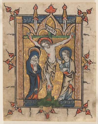 Leaf from a Psalter: The Crucifixion by Unknown artist