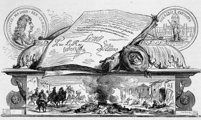 Louis XIV signed the revocation of the edit of Nantes by Unknown artist