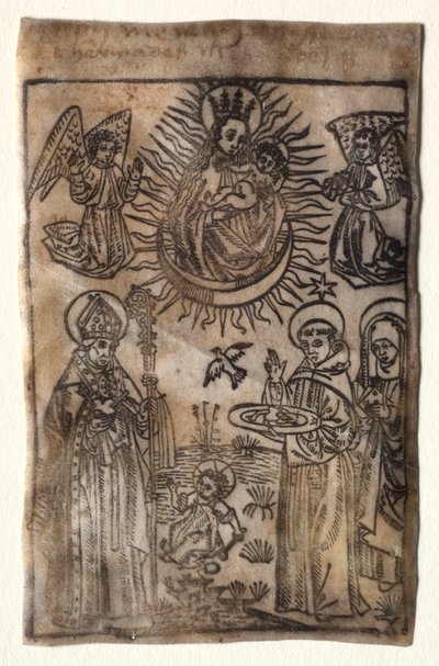 Madonna and Child with Three Members of the St. Augustine Order: Saints Augustine, Nicholas and Clara by Unknown artist