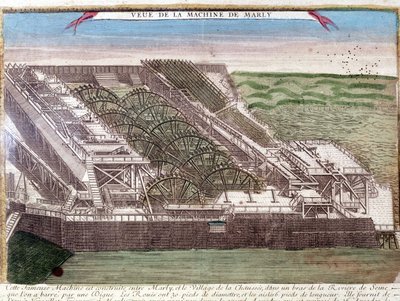 Marly machine used to drive the waters of the Seine to Versailles via the Marly aqueduct by Unknown artist