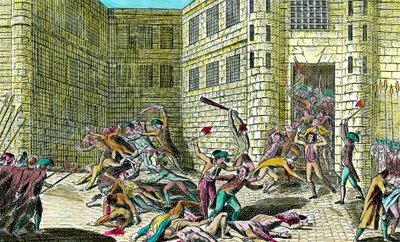 Massacre of the prisoners of the Abbey of Saint Germain by the people in September 1792 by Unknown artist