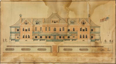 Military Home Barrack No. 1, Presentation Drawing by Unknown artist