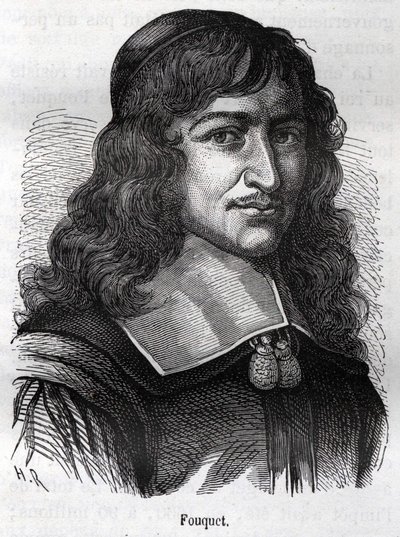 Nicolas Fouquet (1615 - 1680), French statesman. Engraving from 