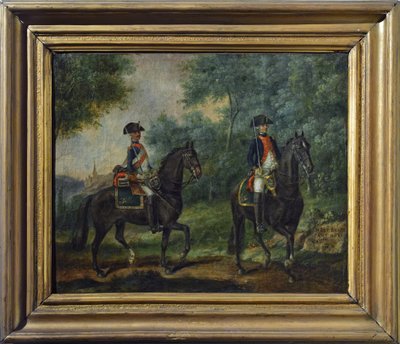 Officer and soldier of the Mestre de Camps regiment in 1790 by Unknown artist