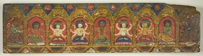One of a Pair of Magical Charms (Dharani) Manuscript Covers by Unknown artist