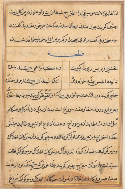 Page from Tales of a Parrot (Tuti-nama): text page by Unknown artist