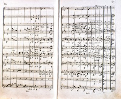 Page of the first German edition of the score of the Symphony No. 1 in C major by Ludwig van Beethoven by Unknown artist