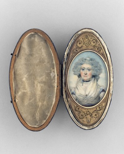 Patch Box with Portrait of a Woman by Unknown artist