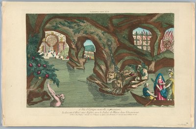 Peep-show, View of the Underworld, 7, New Optical View, Representing, The Descent of Aeneas to the Underworld, With the Palace of Pluto in the Distance by Unknown artist