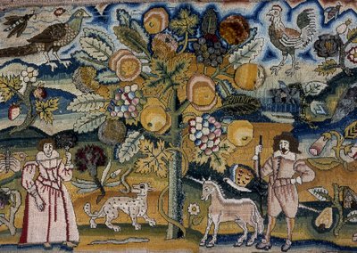 Picture Depicting Adam and Eve (Needlework) by Unknown artist